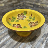 Romancing Provence Collections Hand Painted Floral Pedestal Fruit Bowl ACCESSORIES 11d5.5h
