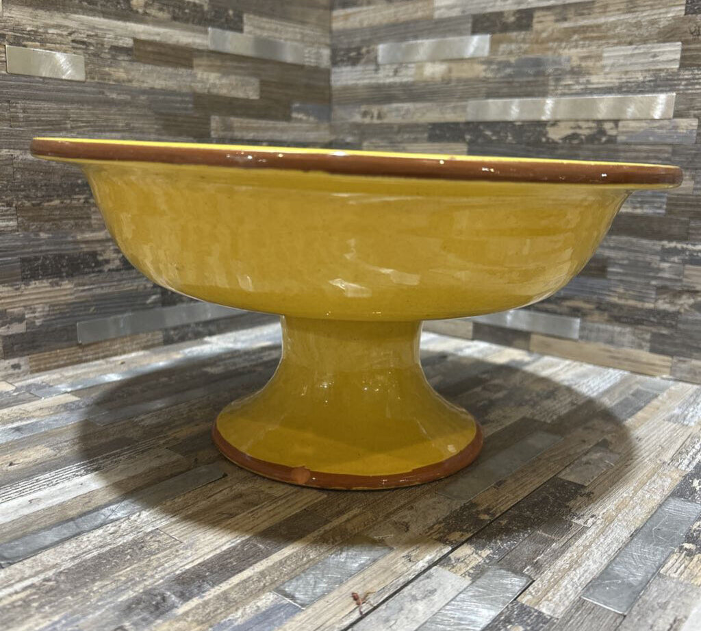 Romancing Provence Collections Hand Painted Floral Pedestal Fruit Bowl ACCESSORIES 11d5.5h