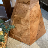 Billie Burl Wood Hexagon SIDE TABLE 17Wx28H