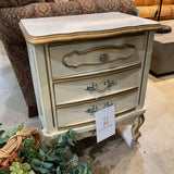 Italianate 70s Vintage 2-Drawer NIGHTSTAND 32Wx17Dx42H