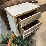 Italianate 70s Vintage 2-Drawer NIGHTSTAND 32Wx17Dx42H