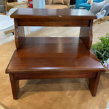 Melrose Step Stool ACCESSORIES Dark Brown 18Wx16Dx15H