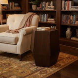 Gulchatai Wood Accent Table SIDE TABLE Dark Brown 13Wx19H