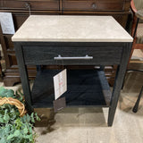 Averly 1-Drawer NIGHTSTAND Black/White 22Wx17Dx25H