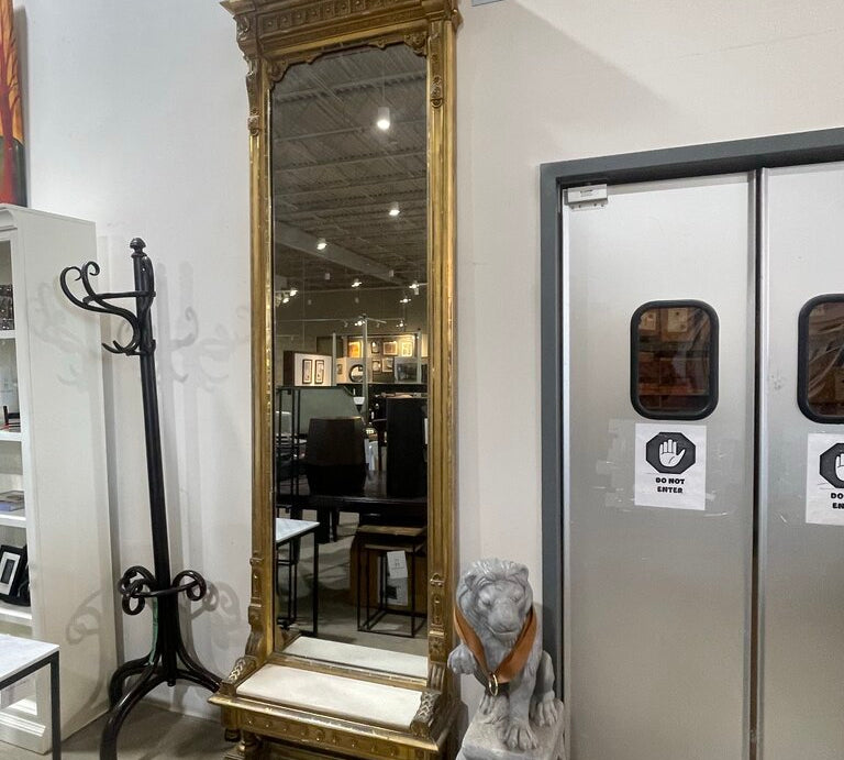 Antique Gilt Wood Renaissance Revival MIRRORS 32Wx11Dx114H