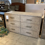 Keenan 6-Drawer DRESSERS/CHESTS taupe 60Wx20Dx36H