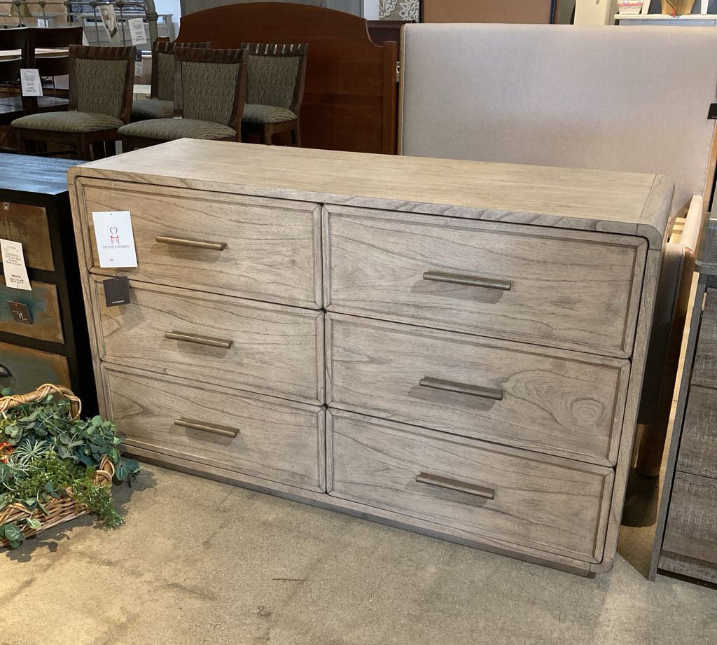 Keenan 6-Drawer DRESSERS/CHESTS taupe 60Wx20Dx36H