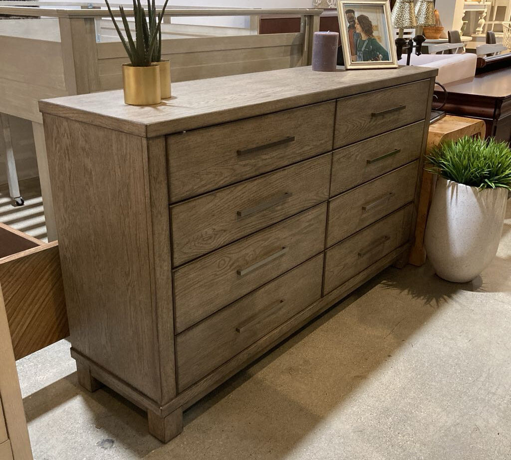 Liberty Furniture 8-Drawer DRESSERS/CHESTS Dark Grey 66Wx18Dx38.5H