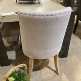 Linen w/ Tack Head Accents DINING CHAIRS 19Wx19Dx34H