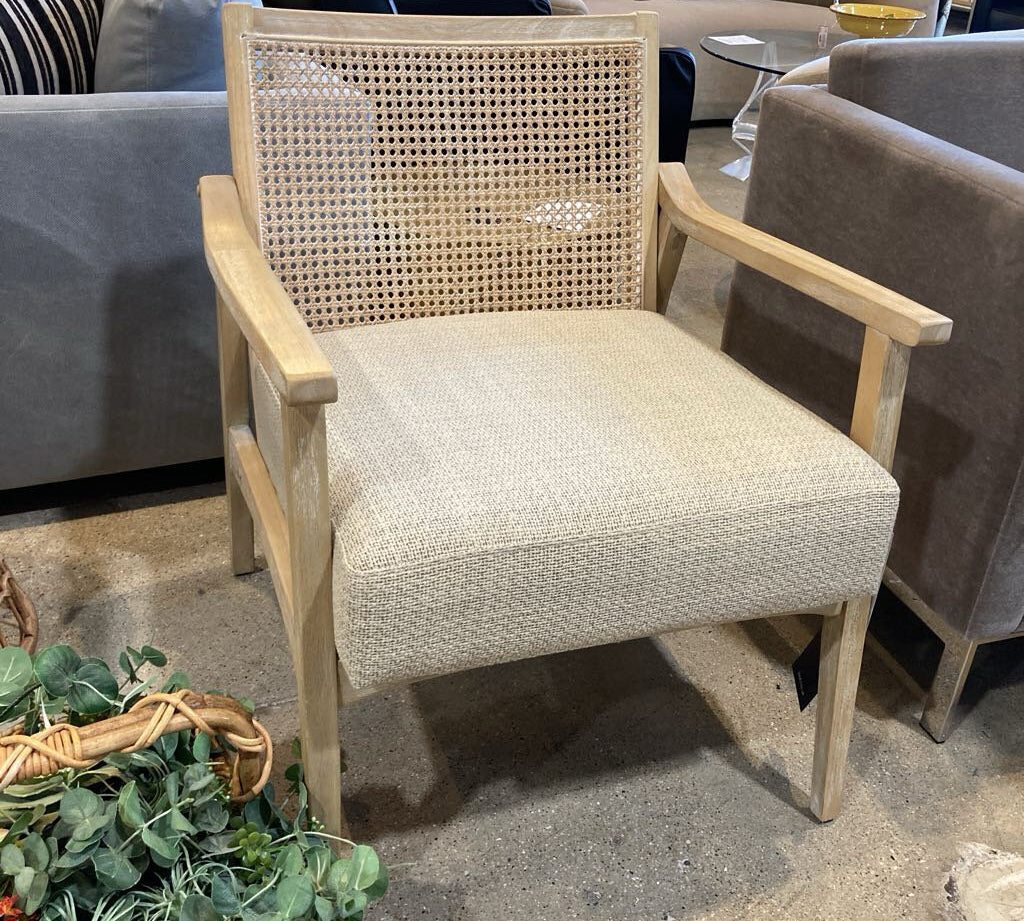 Beech Wood Wicker Back Woven Seat CHAIR 24Wx24Dx30H