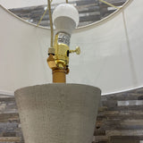 Hourglass Base w/ Brass Accent & Drum Shade TABLE LAMP 16Wx28H
