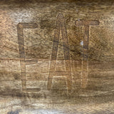 Rustic Wooden "Eat" Tray ACCESSORIES 12w6d1h