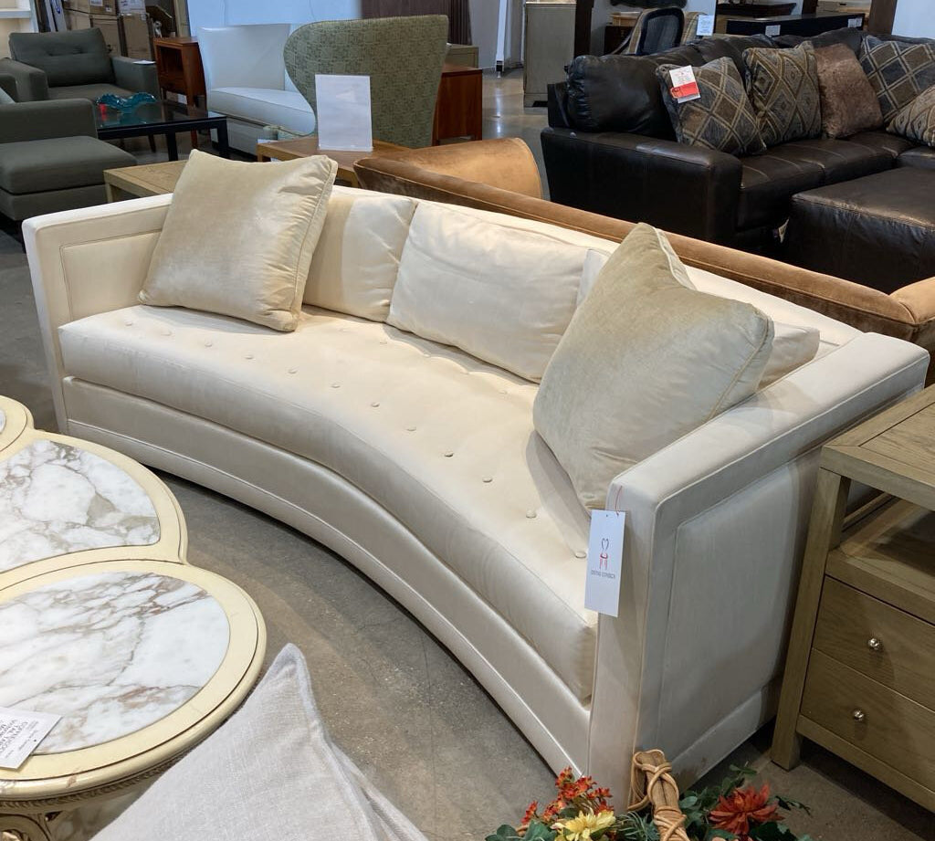Kravet Custom Down Filled Tufted SOFA Off White 88w48d28h
