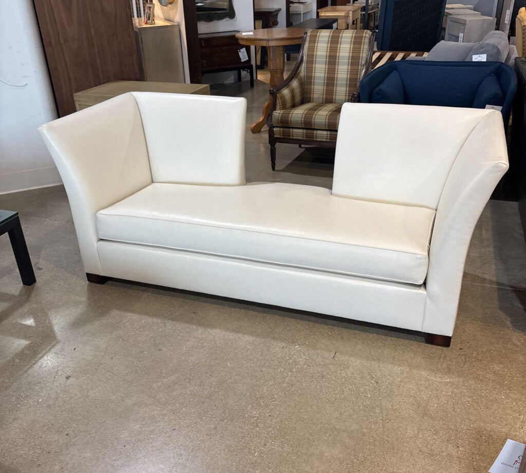 Interior Crafts Inc. Custom Modern Leather Settee SOFA 80w31d33h