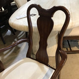 Queen Anne Style Captain w/ Upholstered Seat DINING CHAIRS 22w18d38h