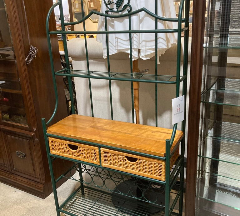 Arched Metal Baker's Rack FURNITURE Green 36w14d69h
