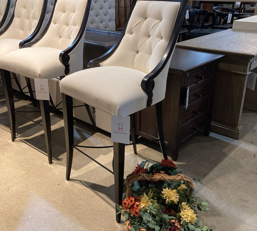Christopher Guy Transitional Tufted Back BAR/COUNTER STOOL 22w22d48h