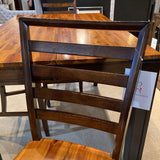 Slat Back Two-Tone Wood BAR/COUNTER STOOL 19w19d42h