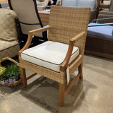 Riviera Teak & Wicker Armchair OUTDOOR 23w21d36h