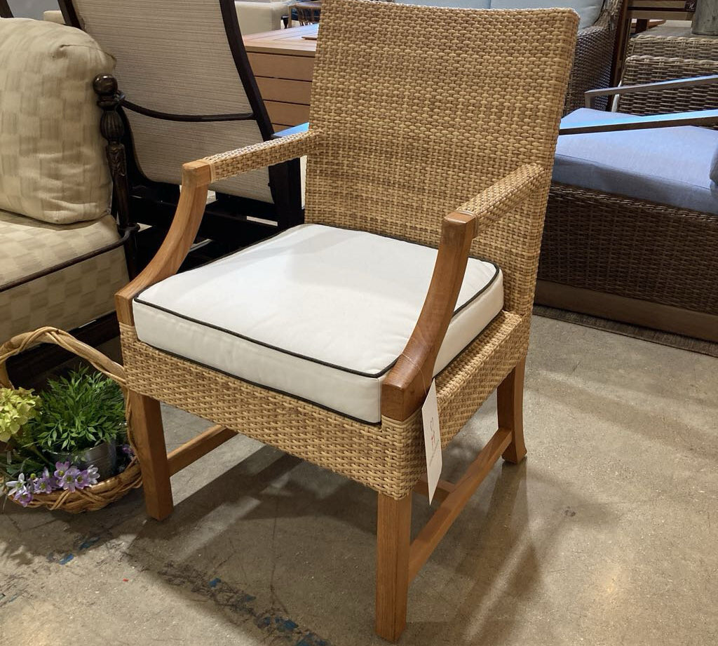 Riviera Teak & Wicker Armchair OUTDOOR 23w21d36h
