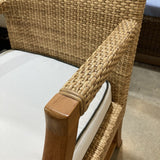 Riviera Teak & Wicker Armchair OUTDOOR 23w21d36h