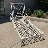 Adjustable Metal Chaise Lounge OUTDOOR 28w66d37h