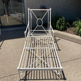Adjustable Metal Chaise Lounge OUTDOOR 28w66d37h