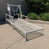 Adjustable Metal Chaise Lounge OUTDOOR 28w66d37h