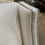 Jessica Charles Crosby Settee LOVE SEAT White 50w34d36h