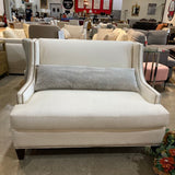 Jessica Charles Crosby Settee LOVE SEAT White 50w34d36h
