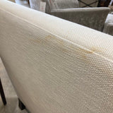 Jessica Charles Crosby Settee LOVE SEAT White 50w34d36h