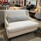 Jessica Charles Crosby Settee LOVE SEAT White 50w34d36h