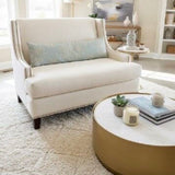 Jessica Charles Crosby Settee LOVE SEAT White 50w34d36h