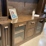 Darvin Furniture Illuminated Wood Entertainment Center On Casters FURNITURE 78w24d81h