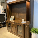 Darvin Furniture Illuminated Wood Entertainment Center On Casters FURNITURE 78w24d81h