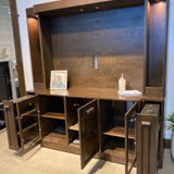 Darvin Furniture Illuminated Wood Entertainment Center On Casters FURNITURE 78w24d81h