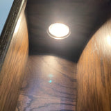 Darvin Furniture Illuminated Wood Entertainment Center On Casters FURNITURE 78w24d81h