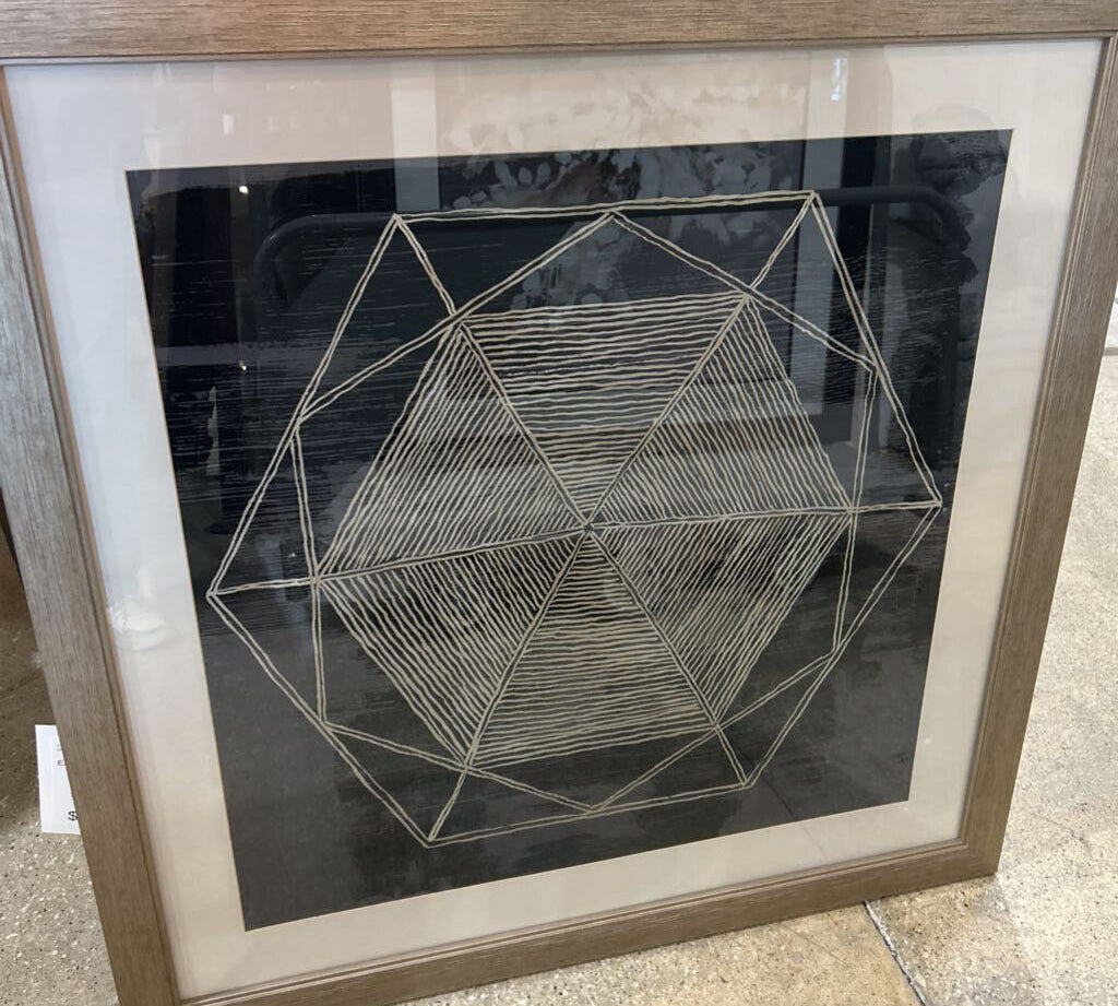 HomeRoots Woven Dreams II Silver Framed Print ART WORK 40x40