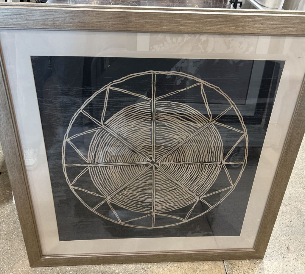 HomeRoots Woven Dreams I Silver Framed Print ART WORK 40x40