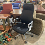 Arico High Back Leather Executive OFFICE CHAIRS Black 23w20d45h