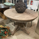 LH Imports Irish Coast Round Extension Table DINING TABLE Light Brown 47d31h