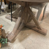 LH Imports Irish Coast Round Extension Table DINING TABLE Light Brown 47d31h