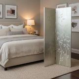 Barbara Barry for Baker Silver Leaf 2-Panel Screen Wall Divider FURNITURE 48w2d84h