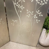 Barbara Barry for Baker Silver Leaf 2-Panel Screen Wall Divider FURNITURE 48w2d84h