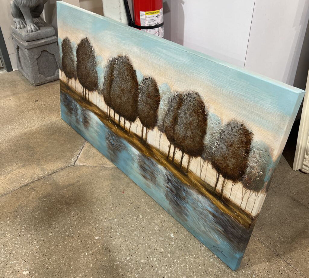 Textured Minimalist Trees Landscape Canvas ART WORK 60x30