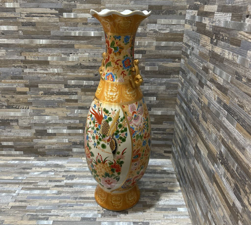 Vintage Large Japanese Satsuma Vase ACCESSORIES 7d23.5h