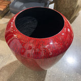 Oversized Fiberglass Lacquer Planter ACCESSORIES Red 20Wx27H