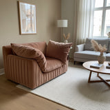 Lulu and Georgia Yucca Swivel By Carly Cushnie CHAIR Rose 50Wx44Dx35H
