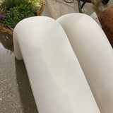 TOV Leigh Channeled Velvet BENCH Cream 56Wx17Dx18.7H