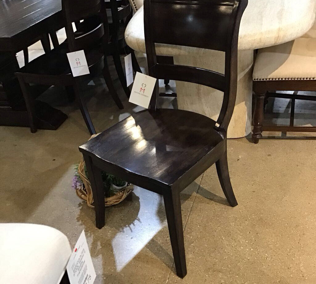 William Sonoma Bradford Dark Wood DINING CHAIRS Alfresco Brown 20Wx20Dx37H